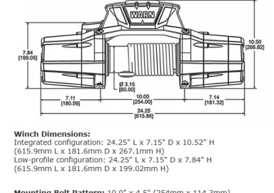 Warn - ZEON 10 Platinum Winch - 92810