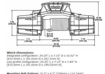 Warn - ZEON 10-S Platinum Winch - 92815
