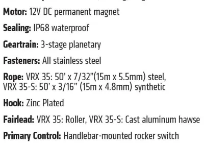 Warn - VRX 35-S POWERSPORT Winch - 101030