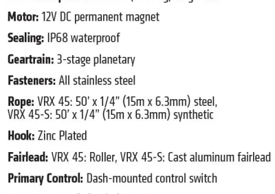 Warn - VRX 45-S POWERSPORT Winch - 101040
