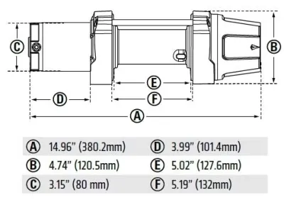 Warn - VRX 45-S POWERSPORT Winch - 101040
